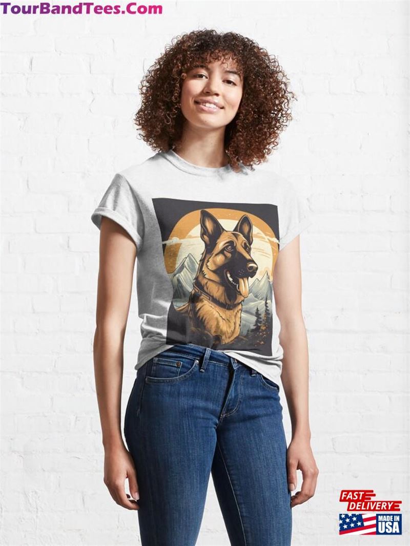 German Shepherd In Mountains Classic T-Shirt Hoodie Unisex 29Uf194014 – Utopia Fashion