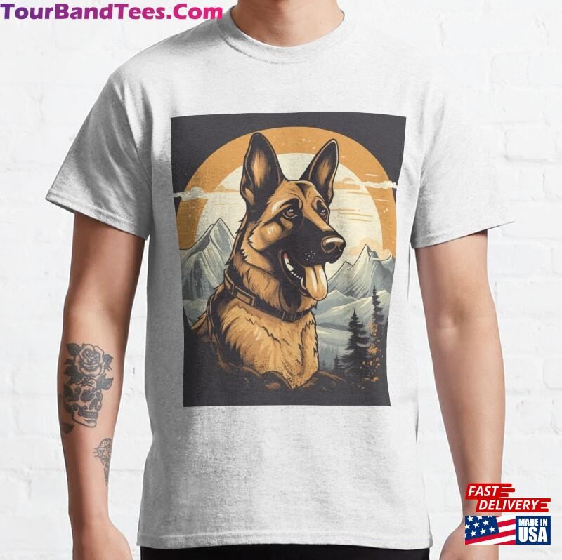 German Shepherd In Mountains Classic T-Shirt Hoodie Unisex 29Uf194014 – Utopia Fashion