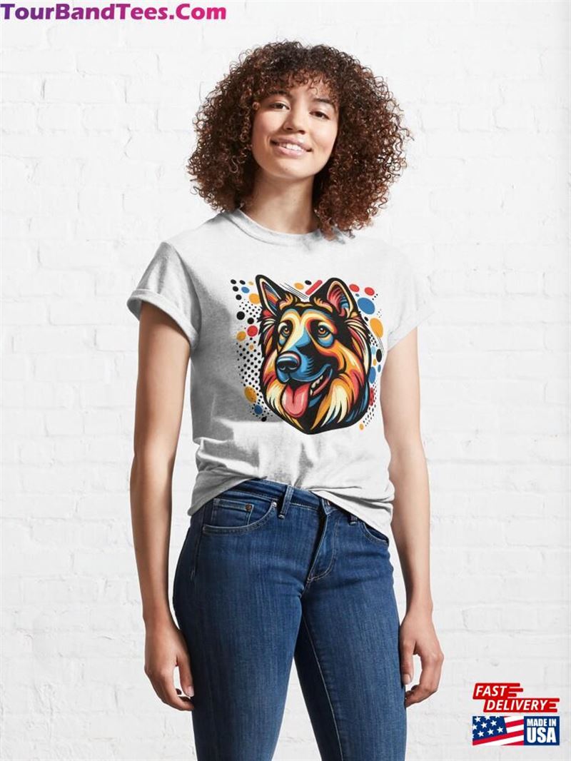 German Shepherd In Pop Art Classic T-Shirt Unisex 29Uf201817 – Utopia Fashion