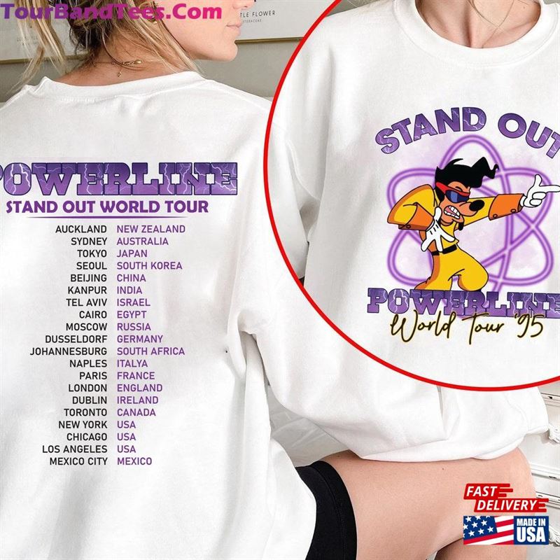 Goofy Movie Powerline Stand Out Tour Sweatshirt World’2 Side Sweater Unisex Classic 29Uf201491 – Utopia Fashion