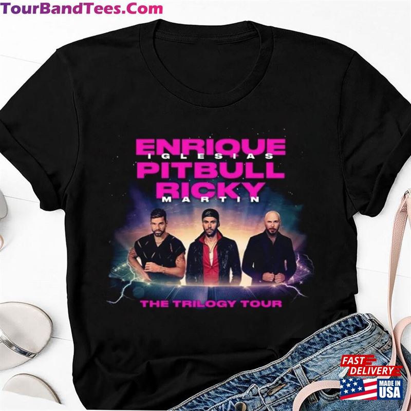 Graphic Enrique Iglesias Pitbull Ricky Martin The Trilogy Tour Shirt Concert T-Shirt Unisex 29Uf194021 – Utopia Fashion