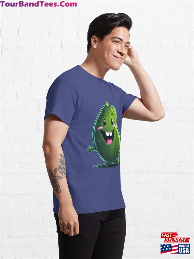 Green Chubby Cuke Kawaii Cucumber Classic T-Shirt 29Uf193945 – Utopia Fashion