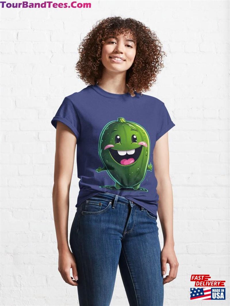 Green Chubby Cuke Kawaii Cucumber Classic T-Shirt 29Uf193945 – Utopia Fashion