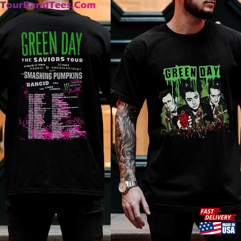 Green Day The Saviors Tour T-Shirt Band Concert Hoodie X Smashing Pumpkins Sweatshirt Classic 29Uf194705 – Utopia Fashion