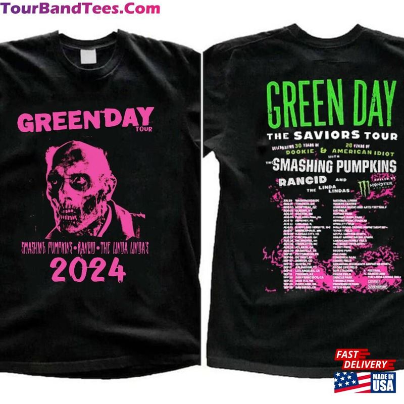 Green Day The Saviors Tour T-Shirt Band Graphic Tee Concert Shirt Hoodie 29Uf211542 – Utopia Fashion