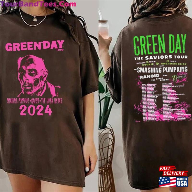 Green Day The Saviors Tour T-Shirt Band Graphic Tee Concert Shirt Hoodie 29Uf211542 – Utopia Fashion