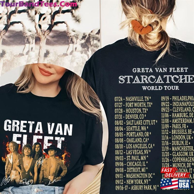 Greta Van Fleet Double Side Shirt Starcatcher World Tour Classic Unisex 29Uf192707 – Utopia Fashion