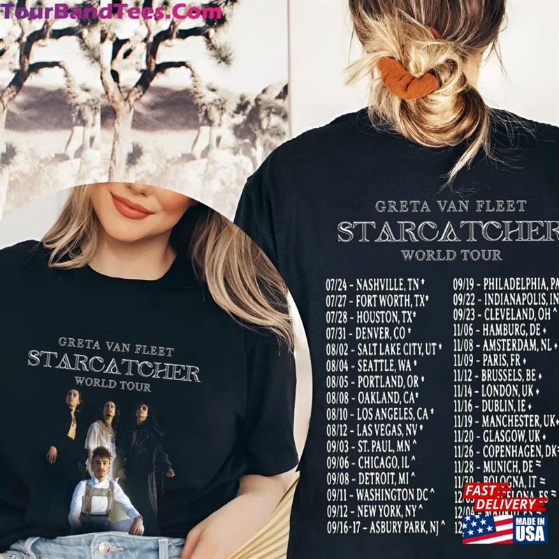 Greta Van Fleet Starcatcher World Tour Shirt Double Side Sweatshirt Unisex 29Uf192498 – Utopia Fashion