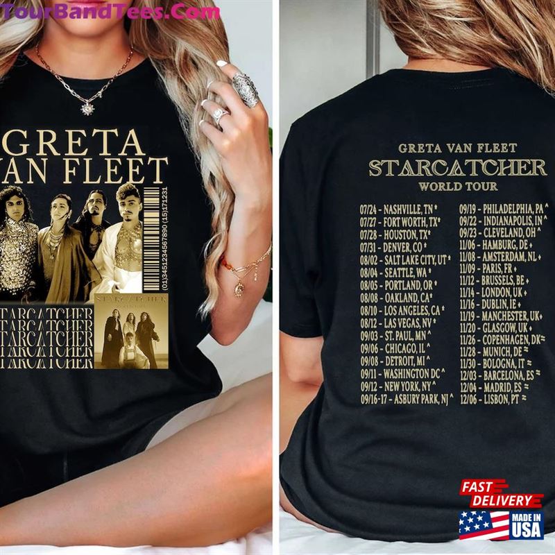 Greta Van Fleet Starcatcher World Tour Shirt Double Side Unisex Classic 29Uf192654 – Utopia Fashion