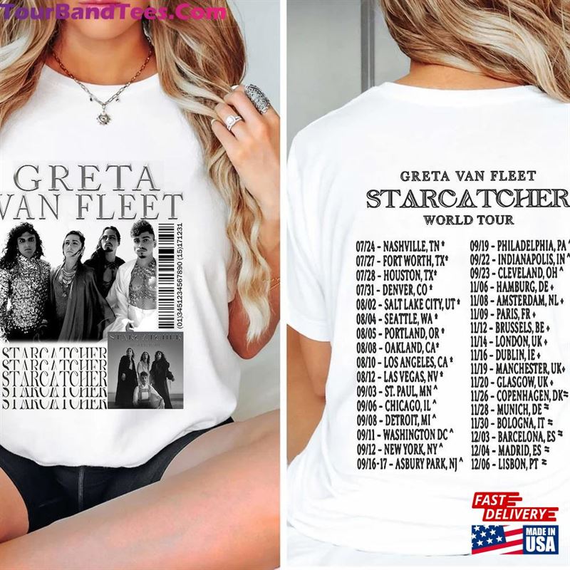 Greta Van Fleet Starcatcher World Tour Shirt Double Side Unisex Classic 29Uf192654 – Utopia Fashion