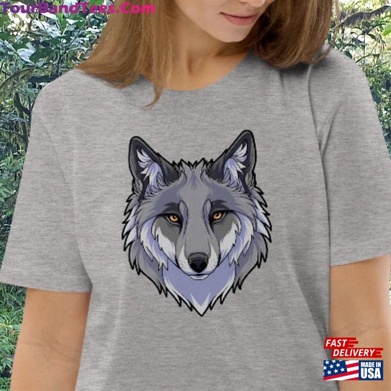 Grey Wolf Quality Organic Cotton Tee Women’S Unisex Cute T-Shirt Sweatshirt Classic 29Uf206616 – Utopia Fashion