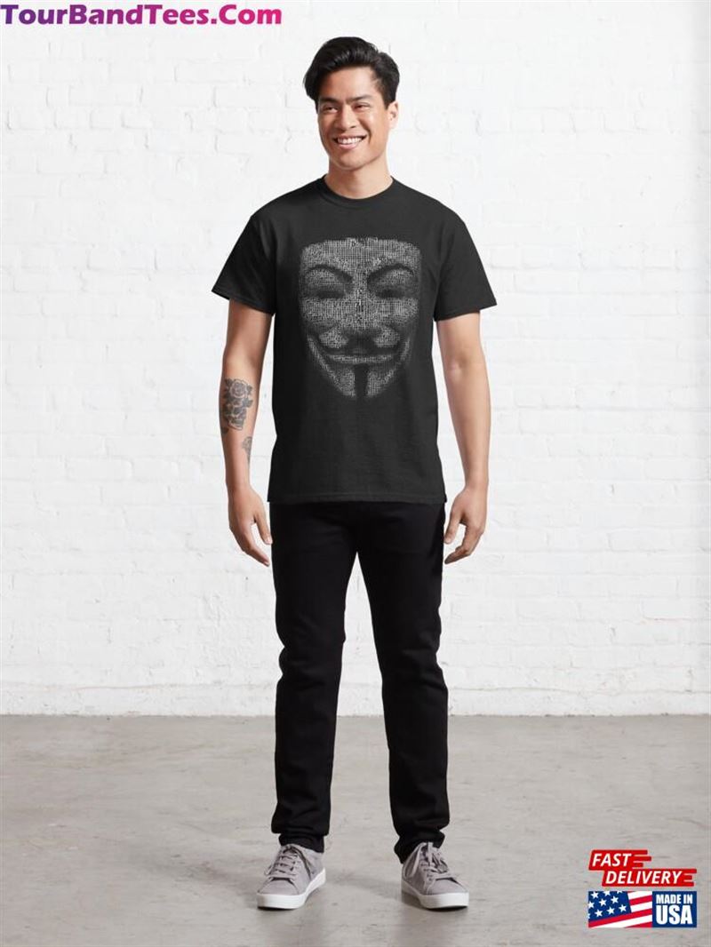 Guy Fawkes Code Mask Anti Establishment Classic T-Shirt 29Uf194362 – Utopia Fashion