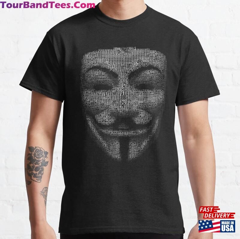 Guy Fawkes Code Mask Anti Establishment Classic T-Shirt 29Uf194362 – Utopia Fashion