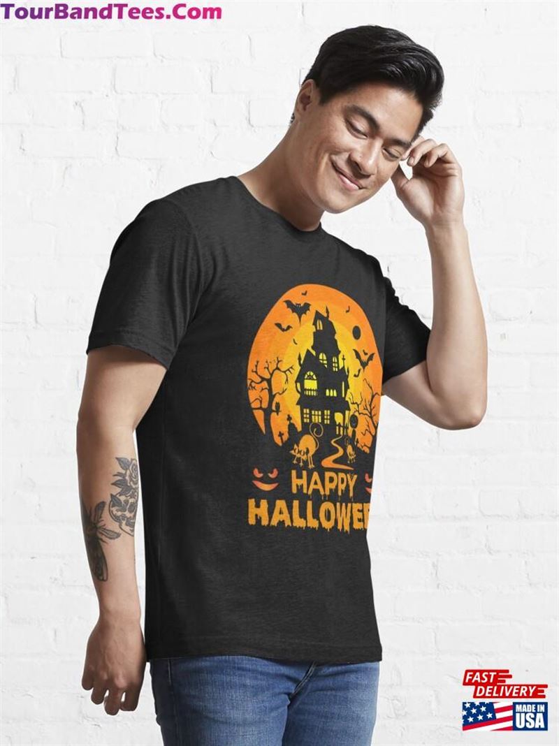 Happy Halloween Vintage Essential T-Shirt Classic Unisex 29Uf206396 – Utopia Fashion