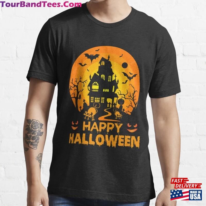 Happy Halloween Vintage Essential T-Shirt Classic Unisex 29Uf206396 – Utopia Fashion