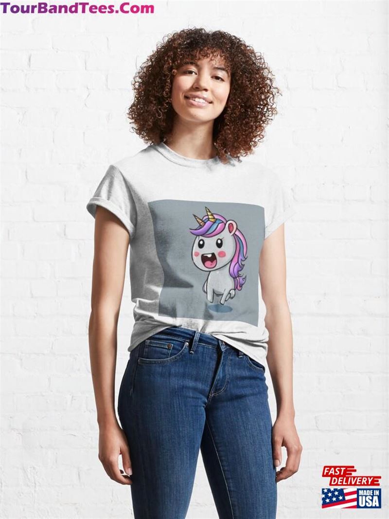 Happy Unicorn Classic T-Shirt Sweatshirt 29Uf206724 – Utopia Fashion