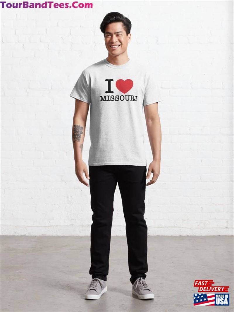 I Love Missouri Heart Classic T-Shirt Hoodie 29Uf206649 – Utopia Fashion