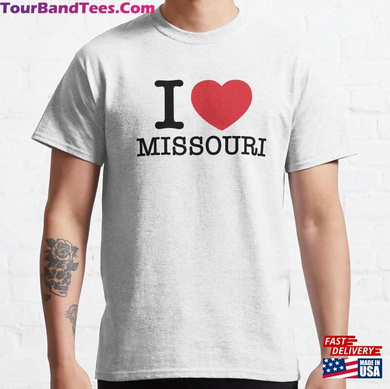 I Love Missouri Heart Classic T-Shirt Hoodie 29Uf206649 – Utopia Fashion