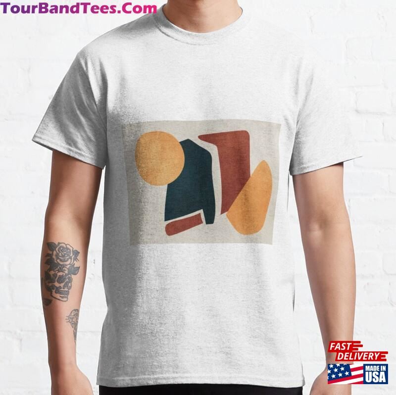 Irregular Geometrical Shapes Abstract Illustration Painting Non Figurative Artwork With Acrylic Like Texture Classic T-Shirt 29Uf206920 – Utopia Fashion