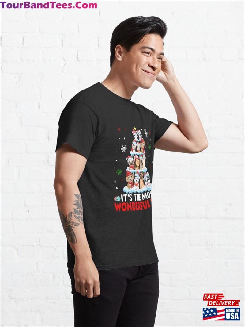 Its The Most Wonderful Time Christmas For Dog Lovers Classic T-Shirt 29Uf211671 – Utopia Fashion