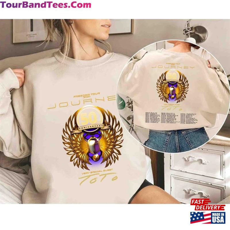 Journey Freedom Tour Shirt With Toto Concert Band Fan Classic Sweatshirt 29Uf192937 – Utopia Fashion