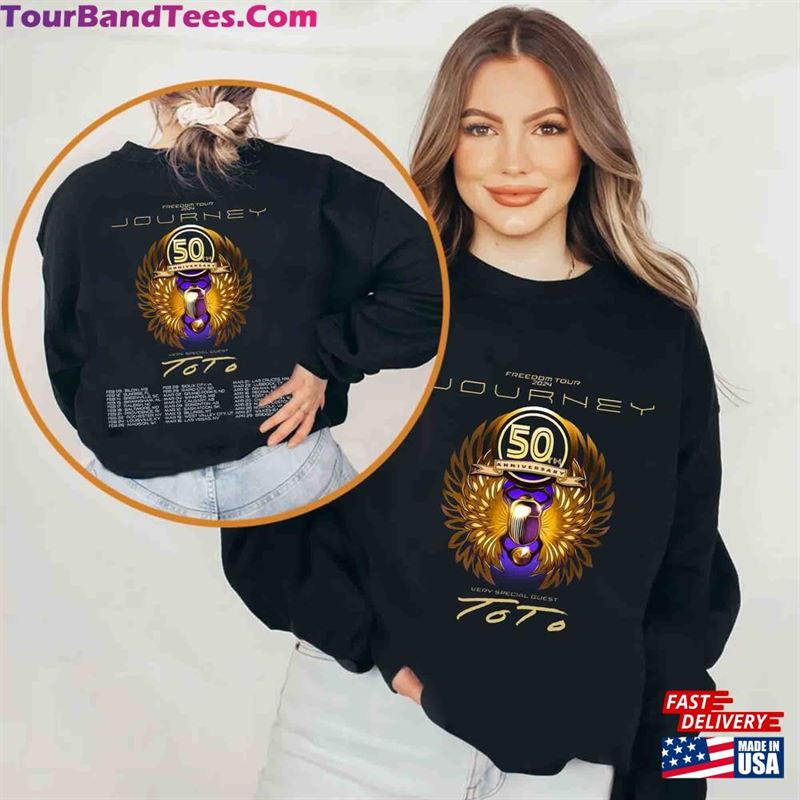 Journey Freedom Tour Shirt With Toto Concert Band Fan Classic Sweatshirt 29Uf192937 – Utopia Fashion