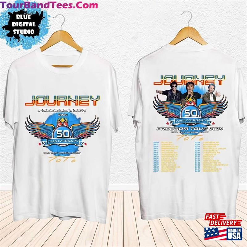 Journey Freedom Tour Shirt With Toto Concert Band Fan Classic T-Shirt 29Uf211591 – Utopia Fashion