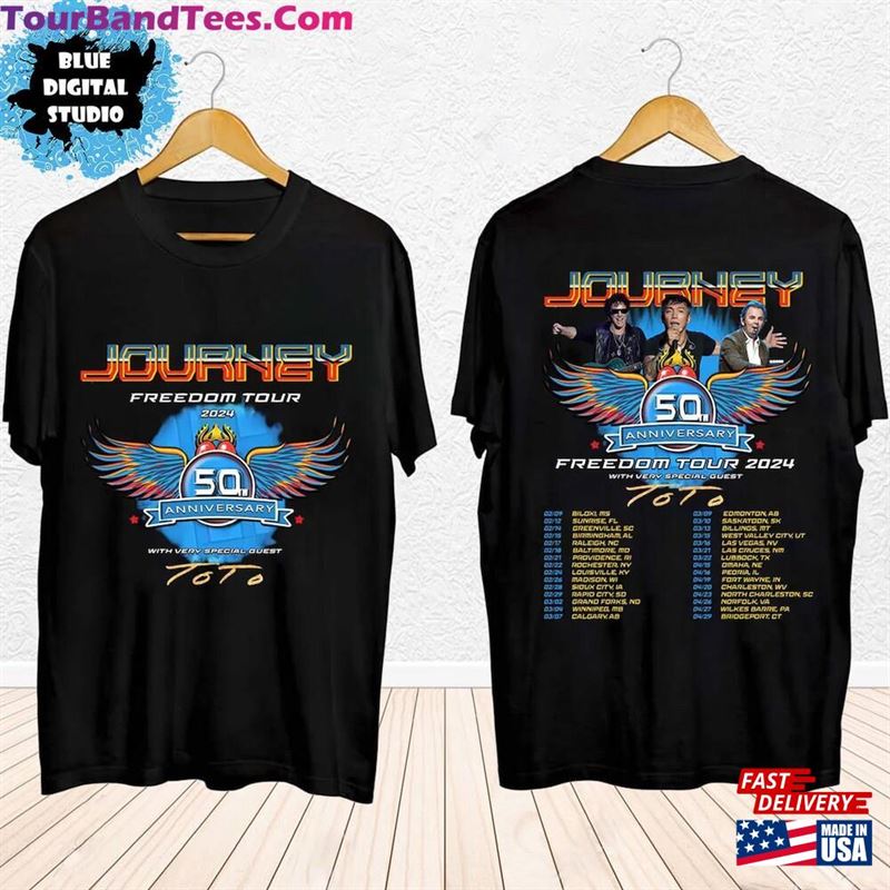 Journey Freedom Tour Shirt With Toto Concert Band Fan Classic T-Shirt 29Uf211591 – Utopia Fashion