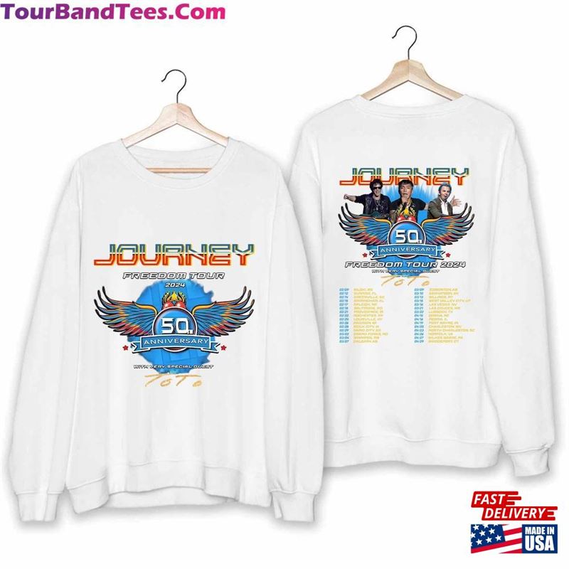 Journey Freedom Tour Shirt With Toto Concert Band Fan Hoodie Classic 29Uf192539 – Utopia Fashion