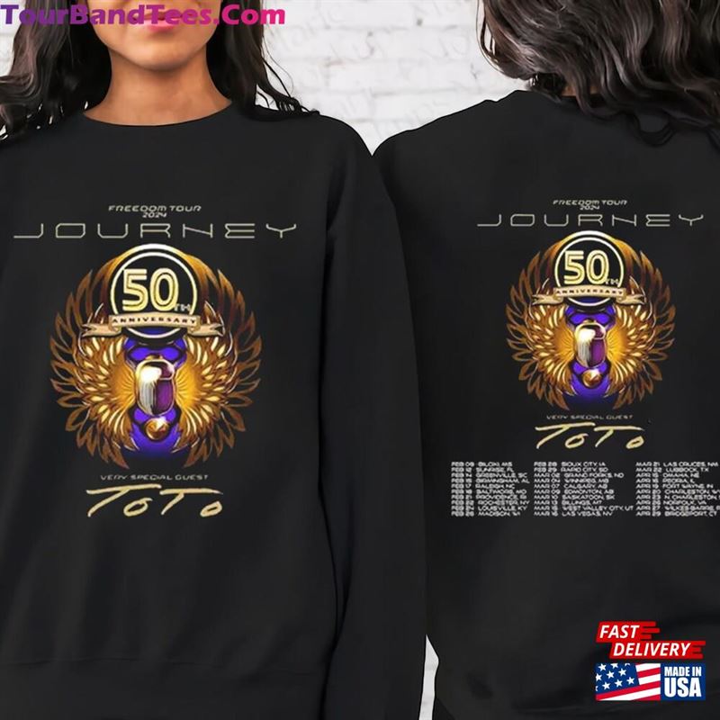 Journey Freedom Tour Shirt With Toto Concert Band Fan Hoodie Unisex 29Uf206585 – Utopia Fashion