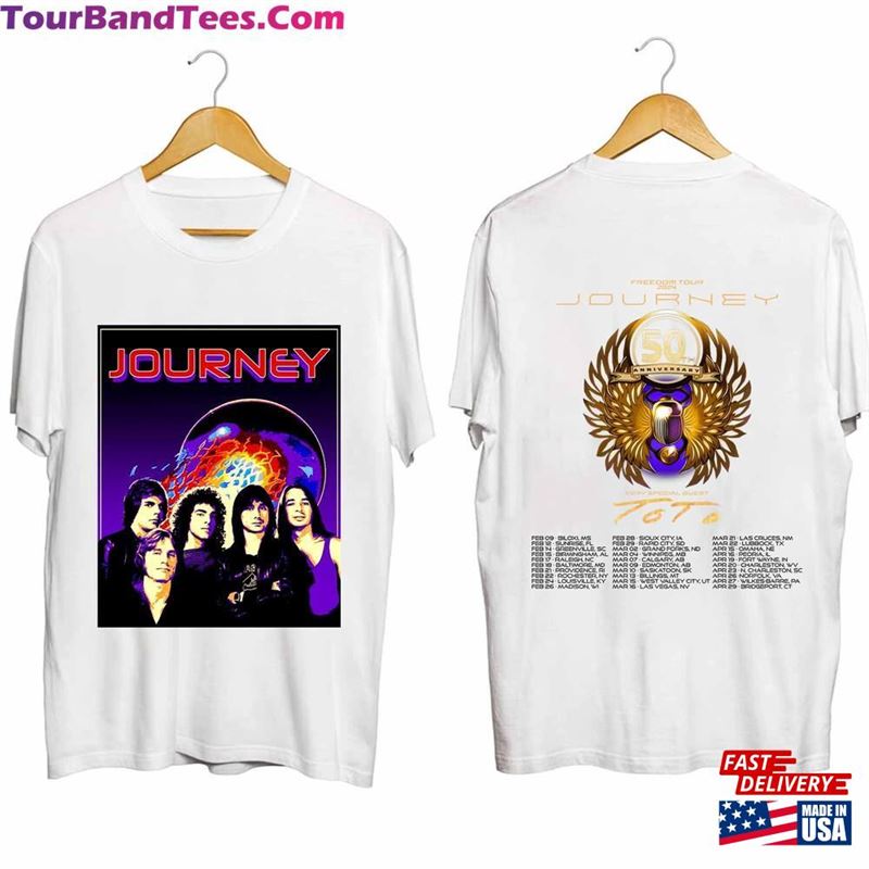 Journey Freedom Tour Shirt With Toto Concert Band Fan T-Shirt Hoodie 29Uf211936 – Utopia Fashion