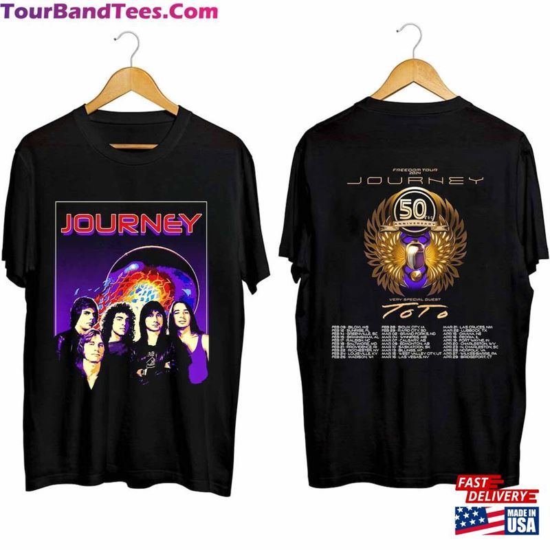 Journey Freedom Tour Shirt With Toto Concert Band Fan Unisex T-Shirt 29Uf211944 – Utopia Fashion