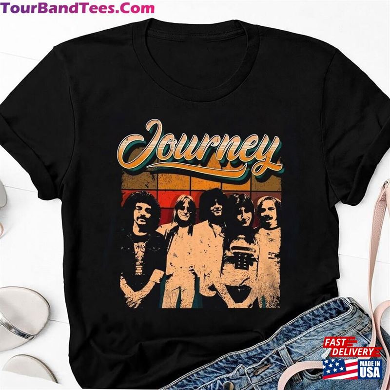 Journey Rock Band 90S Vintage Freedom Tour Black T-Shirt Gift Fans Music Shirt Hoodie Classic 29Uf211382 – Utopia Fashion