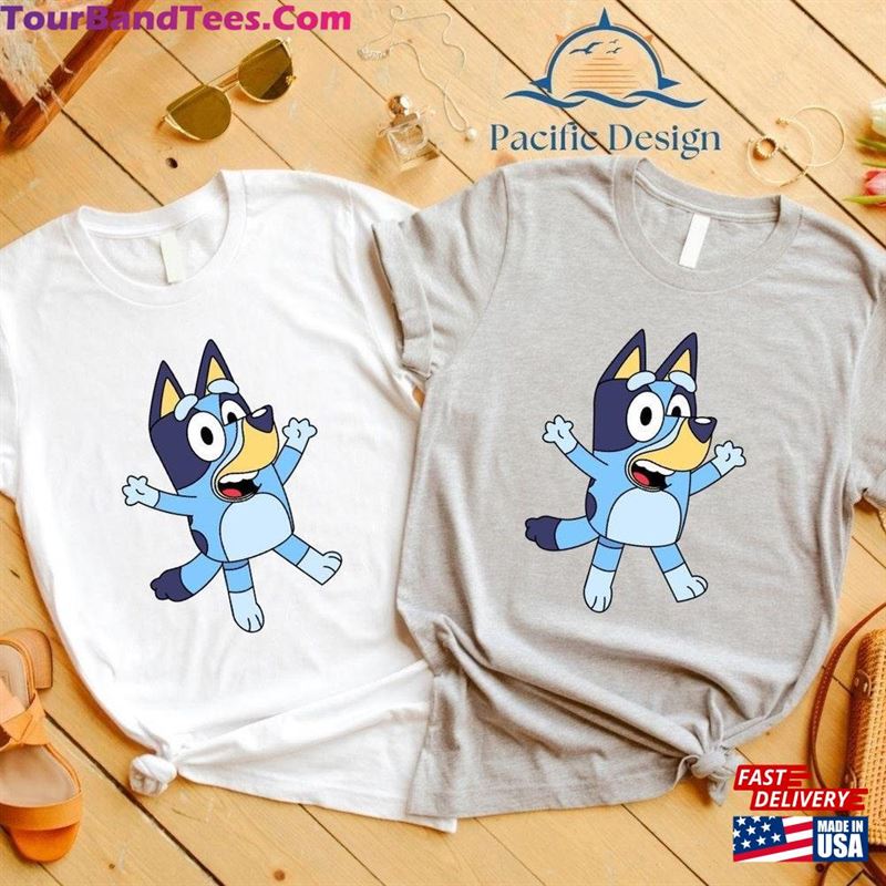 Jumping Bluey T-Shirt Dog Shirt Cartoon Unisex Classic 29Uf194413 – Utopia Fashion