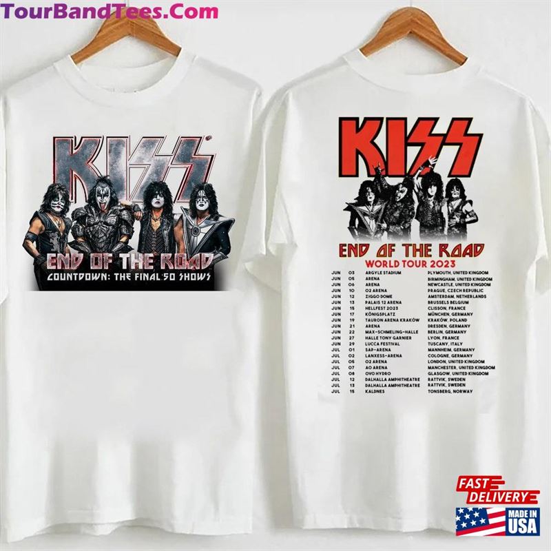 Kiss Rock Band Tour Shirt End Of The Road Fan Graphic Sweatshirt T-Shirt 29Uf201658 – Utopia Fashion