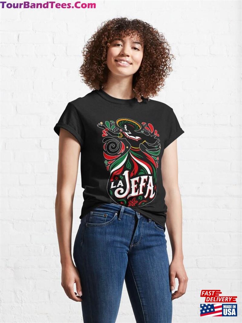 La Jefa The Boss Funny Sugar Skull Woman Mexican Gift For Girls Classic T-Shirt Hoodie 29Uf193992 – Utopia Fashion