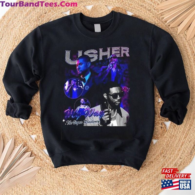 Limited Rapper Usher Shirt Vintage 90S My Way The Vegas Residency Tour Hoodie T-Shirt 29Uf193108 – Utopia Fashion