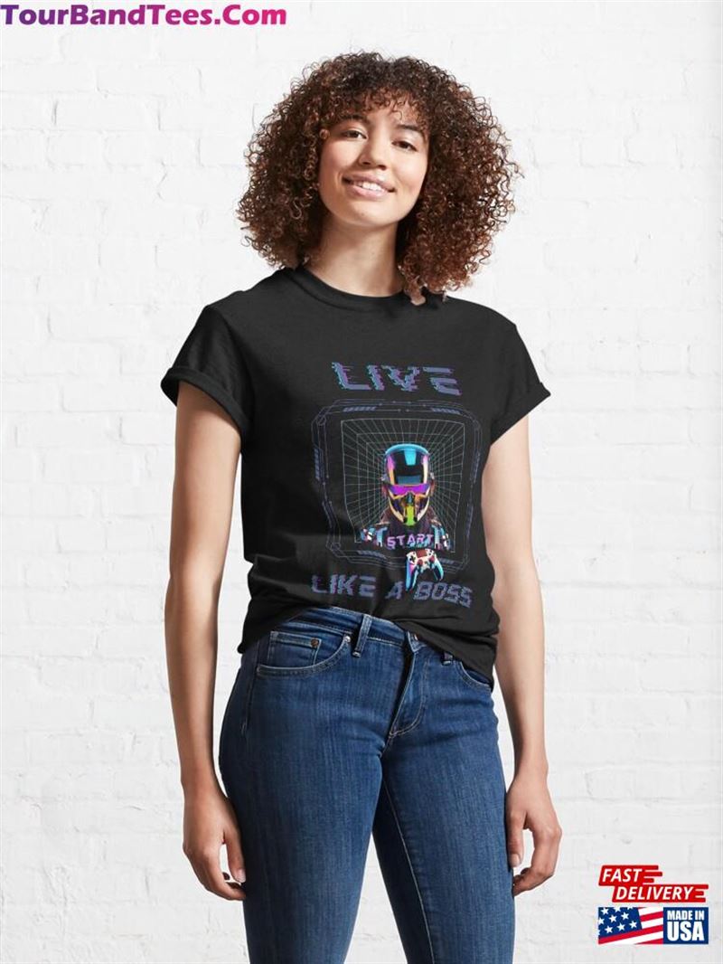 Live Like A Boss Video Game Themed T-Shirt Hoodie Unisex 29Uf206591 – Utopia Fashion