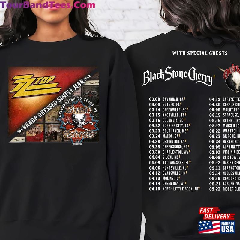 Lynyrd Skynyrd Zz Top Tour Shirt World Concert T-Shirt Unisex Classic 29Uf193812 – Utopia Fashion