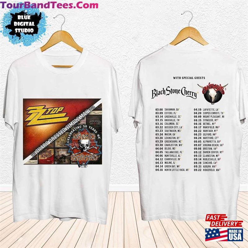 Lynyrd Skynyrd Zz Top Tour Shirt World Tee T-Shirt Sweatshirt 29Uf193201 – Utopia Fashion