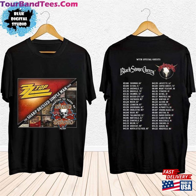 Lynyrd Skynyrd Zz Top Tour Shirt World Tee T-Shirt Sweatshirt 29Uf193201 – Utopia Fashion