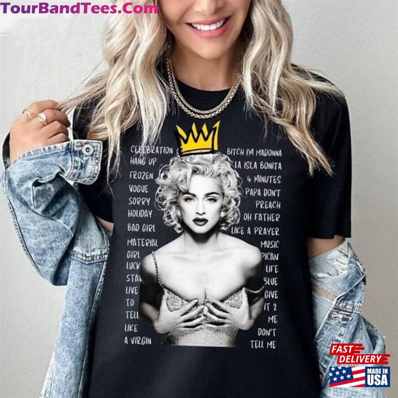 Madonna Shirt The Tour Four Decades T-Shirt Celebration Classic 29Uf201816 – Utopia Fashion