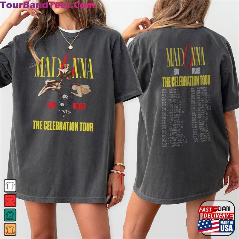 Madonna The Celebration Concert Shirt Four Decades Tour Vintage Graphic T-Shirt Unisex 29Uf191776 – Utopia Fashion