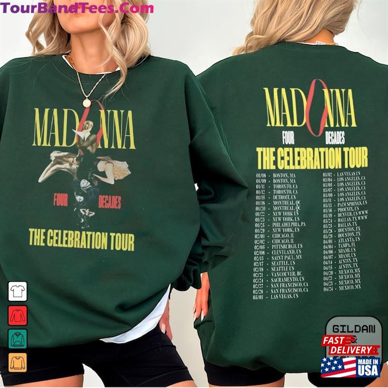 Madonna The Celebration Concert Shirt Four Decades Tour Vintage Graphic T-Shirt Unisex 29Uf191776 – Utopia Fashion