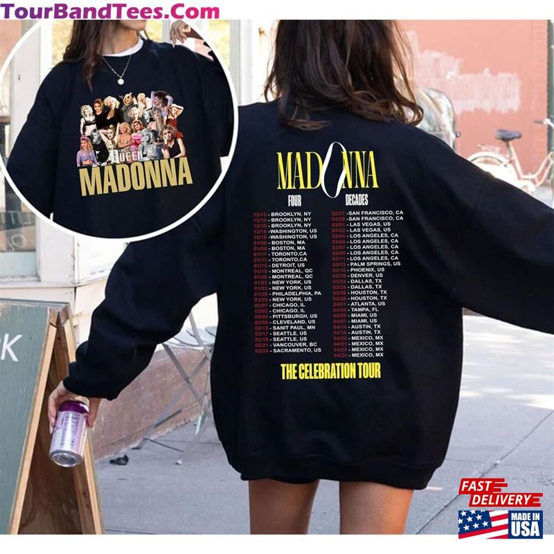 Madonna The Celebration Tour Four Decades Sided Shirt Concert Tee Vintage Hoodie T-Shirt 29Uf193183 – Utopia Fashion