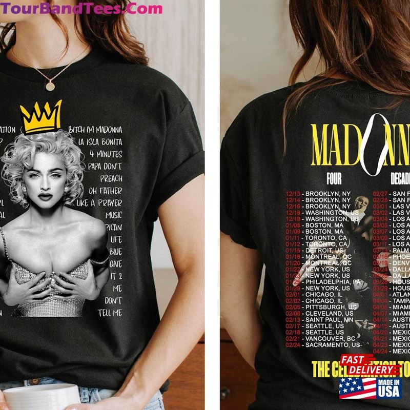 Madonna The Celebration Tour Four Decades Music Two Sided Shirt Fan Gifts Unisex T-Shirt 29Uf201516 – Utopia Fashion