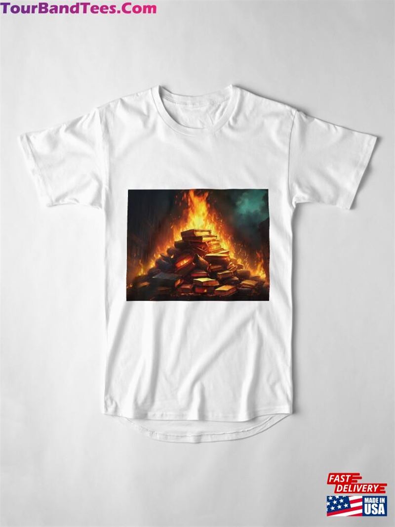 Massive Pile Of Books Is Burning In Flames A Dystopian Society Long T-Shirt Classic Sweatshirt 29Uf211832 – Utopia Fashion