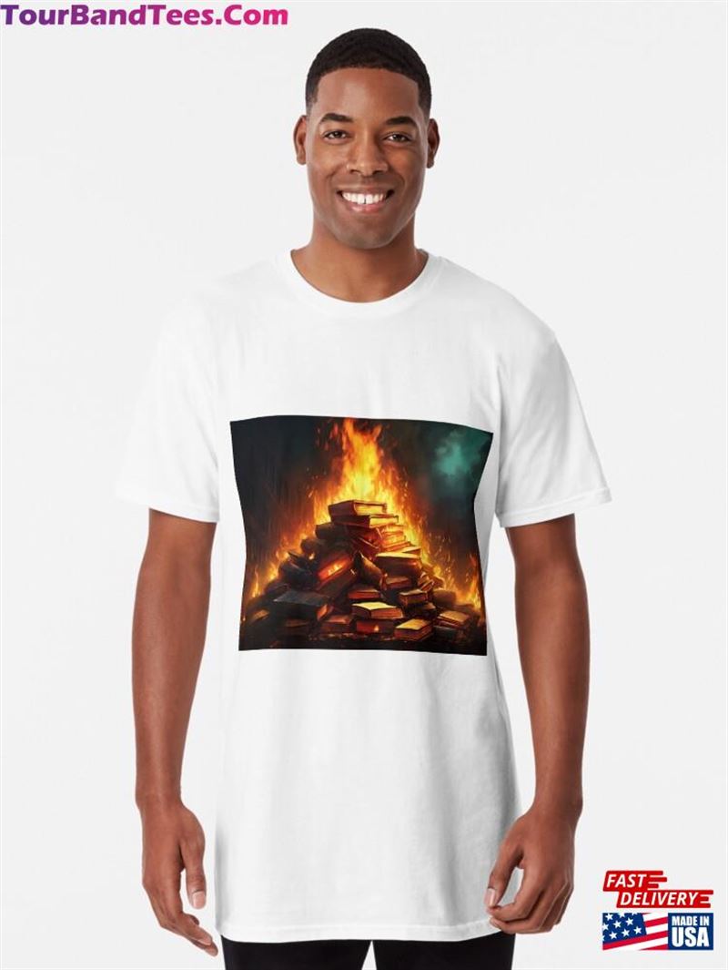 Massive Pile Of Books Is Burning In Flames A Dystopian Society Long T-Shirt Classic Sweatshirt 29Uf211832 – Utopia Fashion