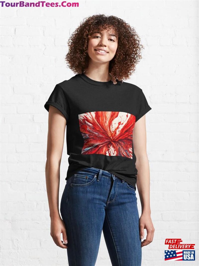 Masterpiece Bursting With Vibrant Vivid Chroma Colors Gradients Of Red Classic T-Shirt 29Uf192415 – Utopia Fashion