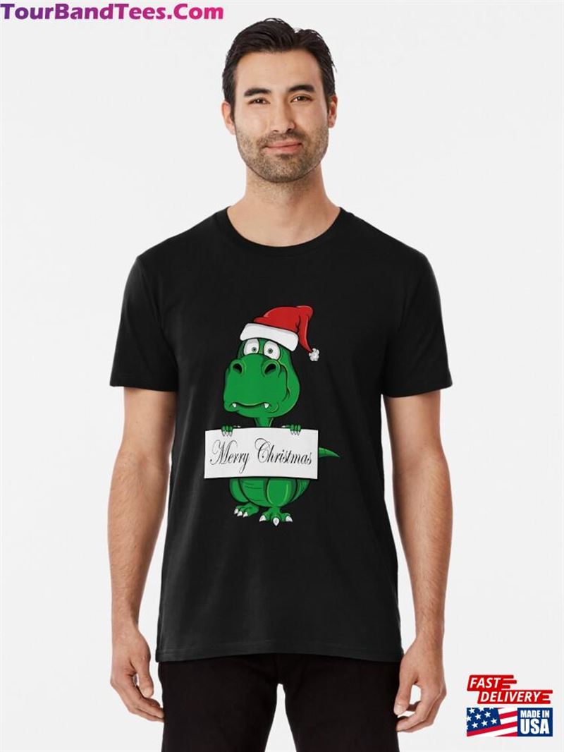 Merry Christmas Cute T Rex Premium T-Shirt Unisex Classic 29Uf193964 – Utopia Fashion